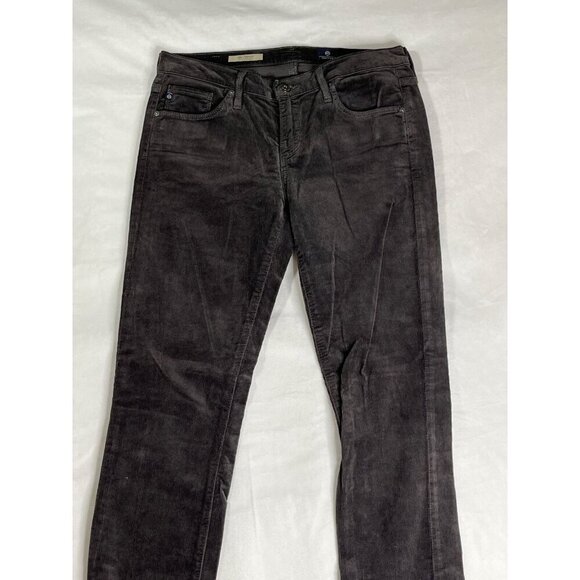 AG‎ Adriano Goldschmied The Stevie Slim Straight Corduroy Brown Pants Size 27 - Picture 2 of 9